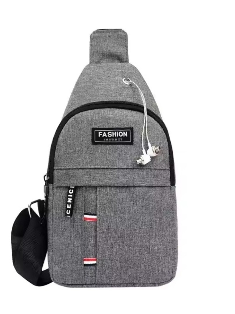 Grey Sling Belt Bag for Men